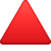 Facebook上的红色三角形尖朝上emoji表情