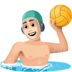 Facebook上的玩水球的人：浅肤色emoji表情