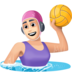 Facebook上的女子水球：浅肤色emoji表情