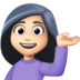 Facebook上的单手举起的女人：浅肤色emoji表情