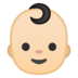 安卓系统里的婴儿：浅肤色emoji表情