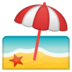 安卓系统里的带伞的海滩emoji表情