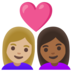 安卓系统里的情侣: 女人女人中等-浅肤色中等-深肤色emoji表情