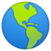 安卓系统里的展示美洲的地球emoji表情
