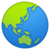 安卓系统里的展示澳洲的地球emoji表情