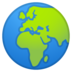 安卓系统里的展示非洲的地球emoji表情