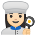 安卓系统里的女厨师：浅肤色emoji表情