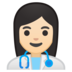 安卓系统里的女保健员：浅肤色emoji表情