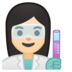 安卓系统里的女科学家：浅肤色emoji表情