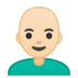 安卓系统里的男：肤色浅，秃顶emoji表情