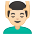 安卓系统里的男士按摩：浅肤色emoji表情
