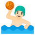 安卓系统里的男子水球：浅肤色emoji表情