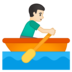 安卓系统里的男子划艇：浅肤色emoji表情