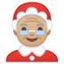 安卓系统里的女圣诞老人：中等浅肤色emoji表情