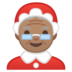 安卓系统里的女圣诞老人：中等肤色emoji表情