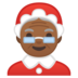 安卓系统里的女圣诞老人：中黑肤色emoji表情