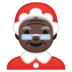安卓系统里的女圣诞老人：深色肤色emoji表情