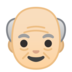 安卓系统里的老人：浅肤色emoji表情