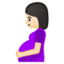 安卓系统里的孕妇：浅肤色emoji表情