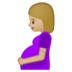 安卓系统里的孕妇：中浅肤色emoji表情