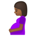 安卓系统里的孕妇：中黑肤色emoji表情
