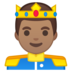 安卓系统里的王子：中等肤色emoji表情