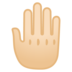 安卓系统里的竖起来的手背：浅肤色emoji表情