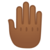 安卓系统里的竖起来的手背：中黑肤色emoji表情