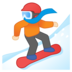 安卓系统里的滑雪板：浅肤色emoji表情