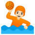 安卓系统里的玩水球的人：浅肤色emoji表情