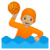 安卓系统里的玩水球的人：中等浅肤色emoji表情