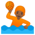 安卓系统里的玩水球的人：中等深色肤色emoji表情