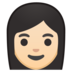 安卓系统里的女性：浅肤色emoji表情