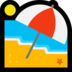 Windows系统里的带伞的海滩emoji表情