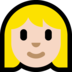Windows系统里的女：肤色浅，金发emoji表情