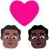 Windows系统里的情侣: 男人男人中等-深肤色较深肤色emoji表情