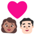 Windows系统里的情侣: 女人男人中等肤色较浅肤色emoji表情