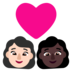 Windows系统里的情侣: 女人女人较浅肤色较深肤色emoji表情