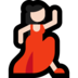 Windows系统里的女子舞蹈：浅肤色emoji表情