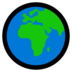 Windows系统里的展示非洲的地球emoji表情