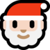 Windows系统里的圣诞老人：浅肤色emoji表情