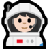 Windows系统里的女宇航员：浅肤色emoji表情