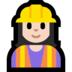 Windows系统里的女建筑工人：浅肤色emoji表情
