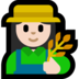Windows系统里的女农夫：浅肤色emoji表情