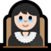 Windows系统里的女法官：肤色浅emoji表情