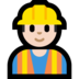 Windows系统里的男建筑工人：浅肤色emoji表情