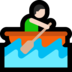 Windows系统里的男子划艇：浅肤色emoji表情