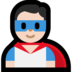 Windows系统里的男超人：浅肤色emoji表情