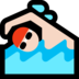 Windows系统里的男子游泳：浅肤色emoji表情