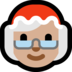 Windows系统里的女圣诞老人：中等浅肤色emoji表情